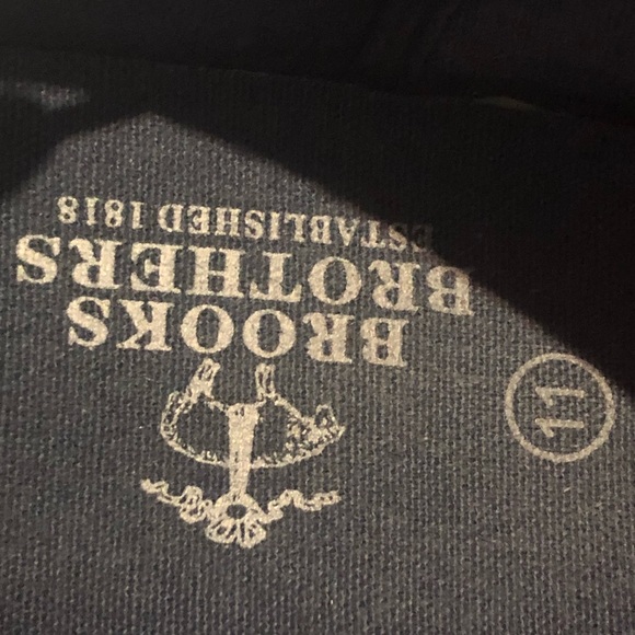 Brooks Brothers navy lace up boat shoe sneaker 11 - Picture 6 of 8